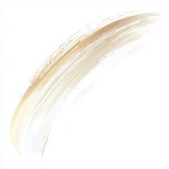 Wall Mural - abstract brush stroke in soft beige tones on a clean white background for artistic design projects