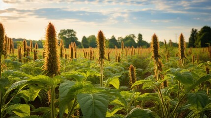 Wall Mural - rows castor plant