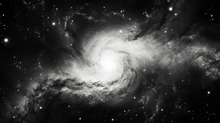 Wall Mural - collision black and white galaxy