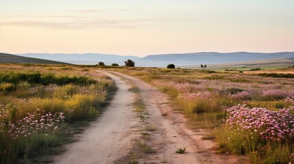 Sticker - colorful unpaved road