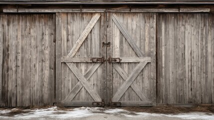 Wall Mural - character old barn door