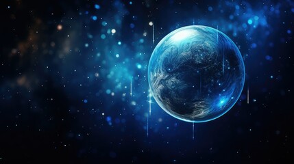 Wall Mural - cosmos blue globe background