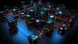 © vectorwin - routers data diagram
