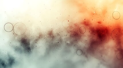 Wall Mural - cosmic mist: an abstract background of swirling clouds and diffused light, featuring shades of orang