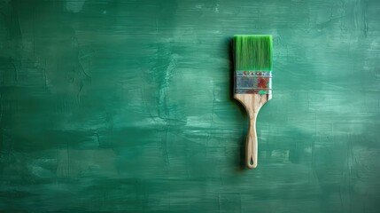 Wall Mural - texture green paint brush