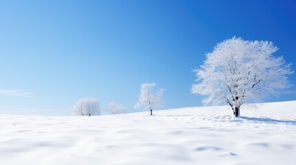 Canvas Print - winter blue white background