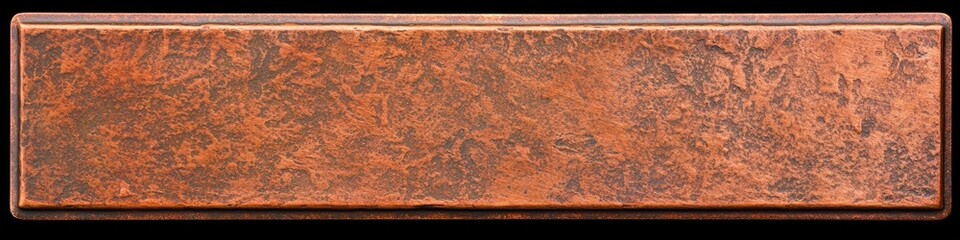 Wall Mural - rectangular copper plate with a hammered, textured surface.