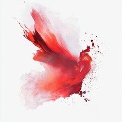 Wall Mural - vibrant abstract splash of red and white colors capturing energy and movement in contemporary artist