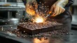 © Otseira - A welder in protective gear is busy working with a welding torch on a piece of metal, creating sparks and fusing the materials together