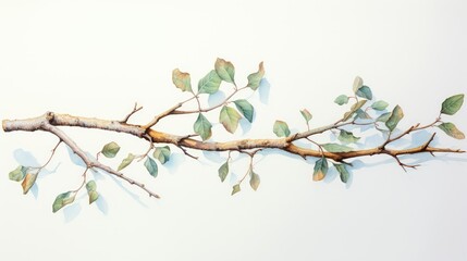 Wall Mural - nature water color branch