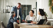 © peopleimages.com - Meeting, group and business people in office for finance investment with company discussion. Collaboration, technology and financial management team with profit or revenue margin report in boardroom