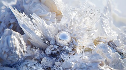 Beautiful crystal formation close-up for geology, science educational or decoration