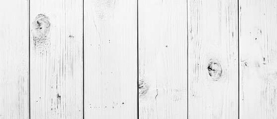 Canvas Print - Whitewashed wood planks texture, rustic background, vertical lines, design element