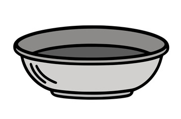 Sticker - bowl of soup icon. outline illustration of soup icon for web design isolated