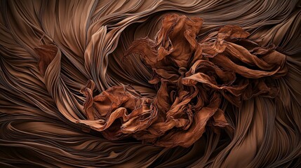 Aufkleber - Earthy brown patterns in nature abstract art indoor studio close-up view textured beauty