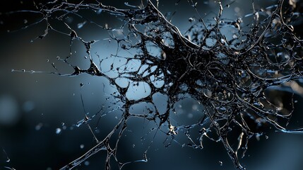 Aufkleber - Dynamic abstract black lines intersecting soft gradients in digital art studio graphic design conceptual close-up