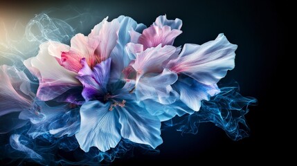 Poster - Translucent petals dissolving into ethereal beauty nature's splendor abstract art dreamlike atmosphere