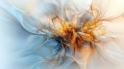 Fototapete - Abstract art composition with soft neutral hues digital artwork artistic environment contemporary concept