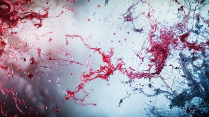 Aufkleber - Vibrant abstract art in a digital studio expressive colors and surreal environments in close-up perspective