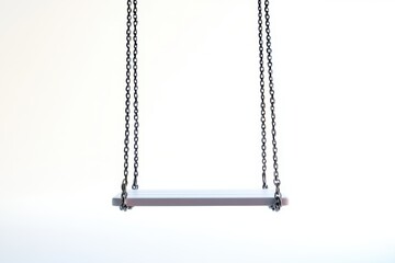 Poster - Isolated swing set with chains on white background