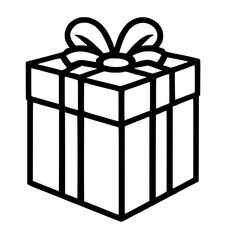 Sticker - gift box isolated icon