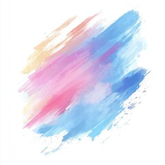 Wall Mural - vibrant abstract watercolor texture with soft pastel hues of blue, pink, and yellow blending gracefu