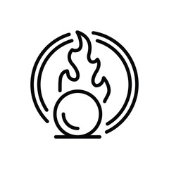 Wall Mural - black line icon for oxidizing