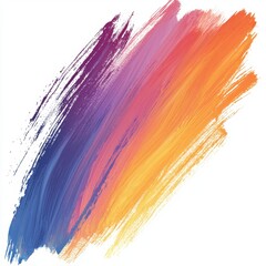 Wall Mural - vibrant brush stroke with dynamic colors representing artistic expression and creative freedom in a 