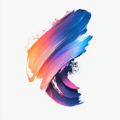 Wall Mural - vibrant abstract brush stroke art with fluid color blends in soft pastel tones creating dynamic move
