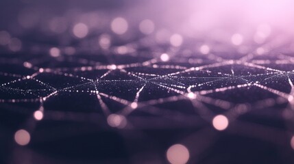 Abstract network connection, glowing nodes, dark background, digital technology concept