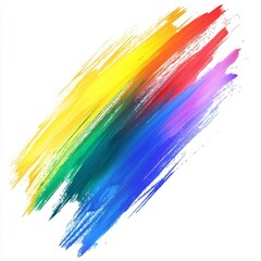 Wall Mural - vibrant brush stroke splash of color illustrating art and creativity with rainbow hues and energetic