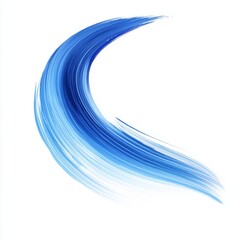 Wall Mural - abstract blue brush stroke artwork on white background, fluid motion design element, artistic expres