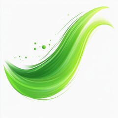 Wall Mural - abstract green wave design with smooth curves and artistic flourishes for background, texture, or de