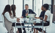 © peopleimages.com - Planning, meeting and business people with team director for idea, strategy and project management. Collaboration, communication and CEO brainstorming with colleagues for agency, growth and report
