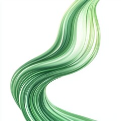 Wall Mural - elegant green wave flowing abstract design with soft curves and fluid movement on a bright backgroun