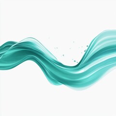 Wall Mural - beautiful flowing turquoise water wave with soft curves, light reflections, and delicate splashes ca