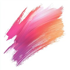 Wall Mural - colorful abstract brush stroke design in vibrant shades of pink, purple, orange, and yellow for arti