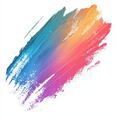 Wall Mural - colorful paint splash in vibrant swirls showcasing a blend of blue, orange, pink, and purple, isolat