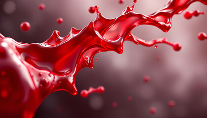Aufkleber - drops of red paint. red paint splash. red paint dripping