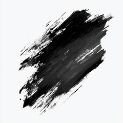 Wall Mural - abstract black paint texture isolated on white background with dynamic brush stroke effect for creat