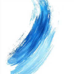 Wall Mural - abstract blue brush stroke on white background high-resolution artistic image for creative projects 