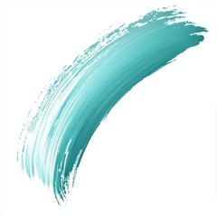 Wall Mural - Abstract Teal Brush Stroke on White Background, Artistic Splash of Color for Modern Design and Creative Projects, Perfect for Backgrounds and Textures