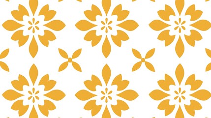 Wall Mural - Seamless floral pattern on white background for textile or wallpaper designs