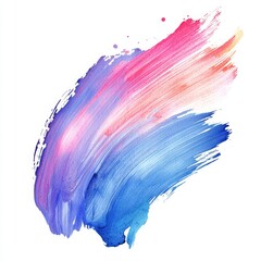 Wall Mural - abstract watercolor brush stroke with vibrant shades of pink, purple, and blue creating a smooth gra