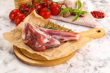 Wall Mural - Raw lamb shank for cooking