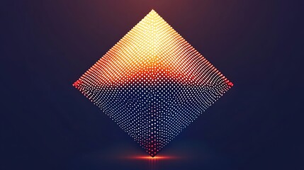 Illuminated Dotted Pyramid Abstract Design