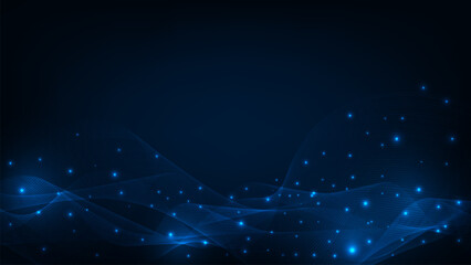 Abstract blue digital equalizer. Effect of sound wave oscillating. Technology abstract background.