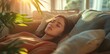 © wpw - Peaceful woman resting on a sunlit sofa