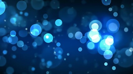 Wall Mural - blue bokeh background with soft light circles and sparkling effect