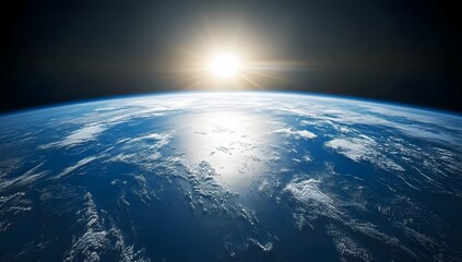 Wall Mural - Earth Sunrise From Space
